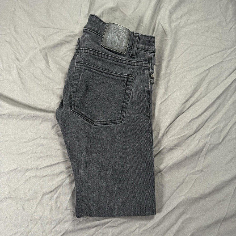 VINTAGE Social Collision Jeans MISSING BUTTON Y2K Black Men's 26x30